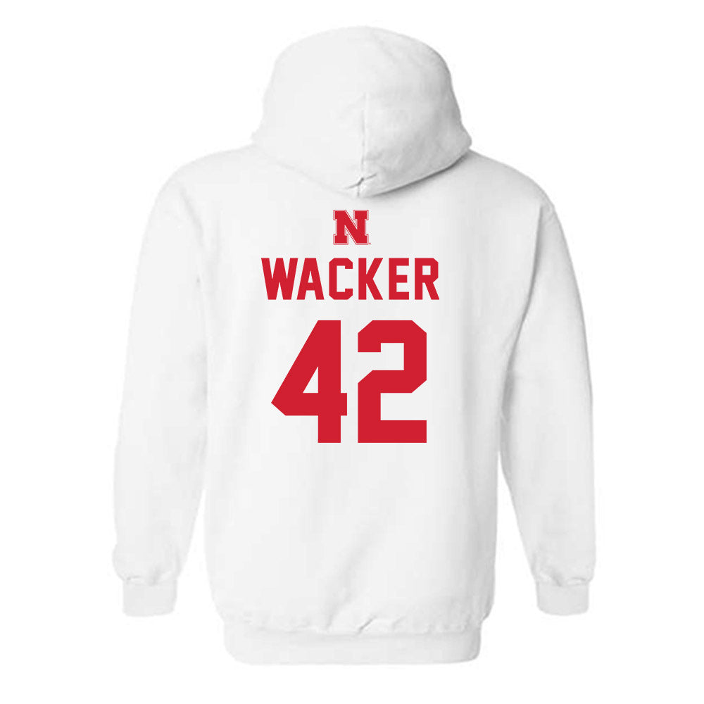 Nebraska - NCAA Football : Derek Wacker - Sports Shersey Hooded Sweatshirt-1