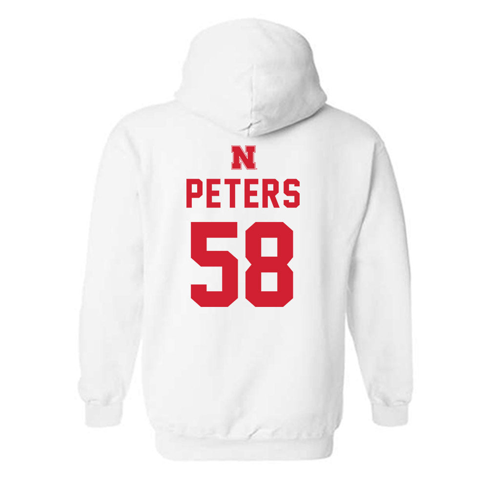 Nebraska - NCAA Football : Jake Peters - Sports Shersey Hooded Sweatshirt-1