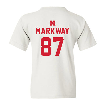 Nebraska - NCAA Football : Mac Markway - Sports Shersey Youth T-Shirt-1