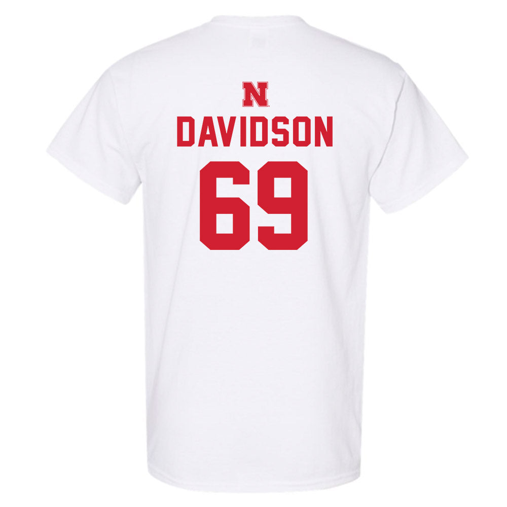 Nebraska - NCAA Football : Landen Davidson - Sports Shersey T-Shirt-1