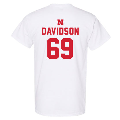 Nebraska - NCAA Football : Landen Davidson - Sports Shersey T-Shirt-1