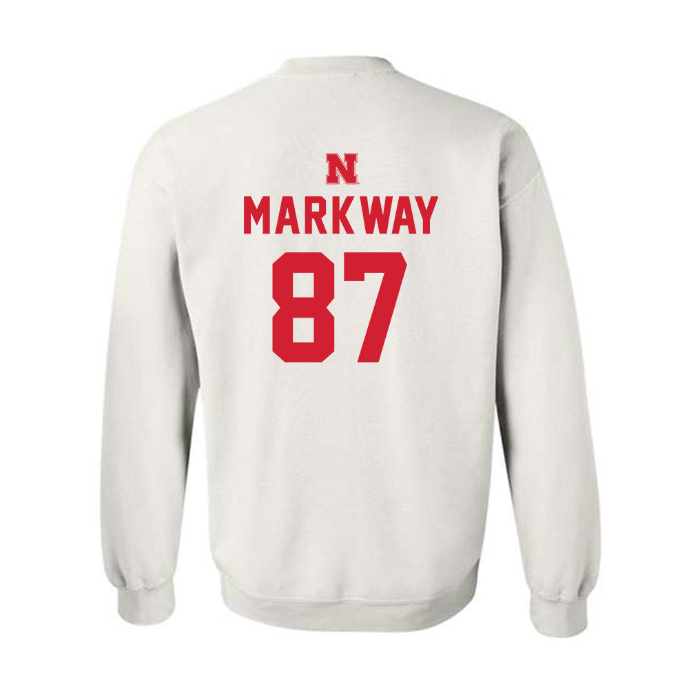 Nebraska - NCAA Football : Mac Markway - Sports Shersey Crewneck Sweatshirt-1