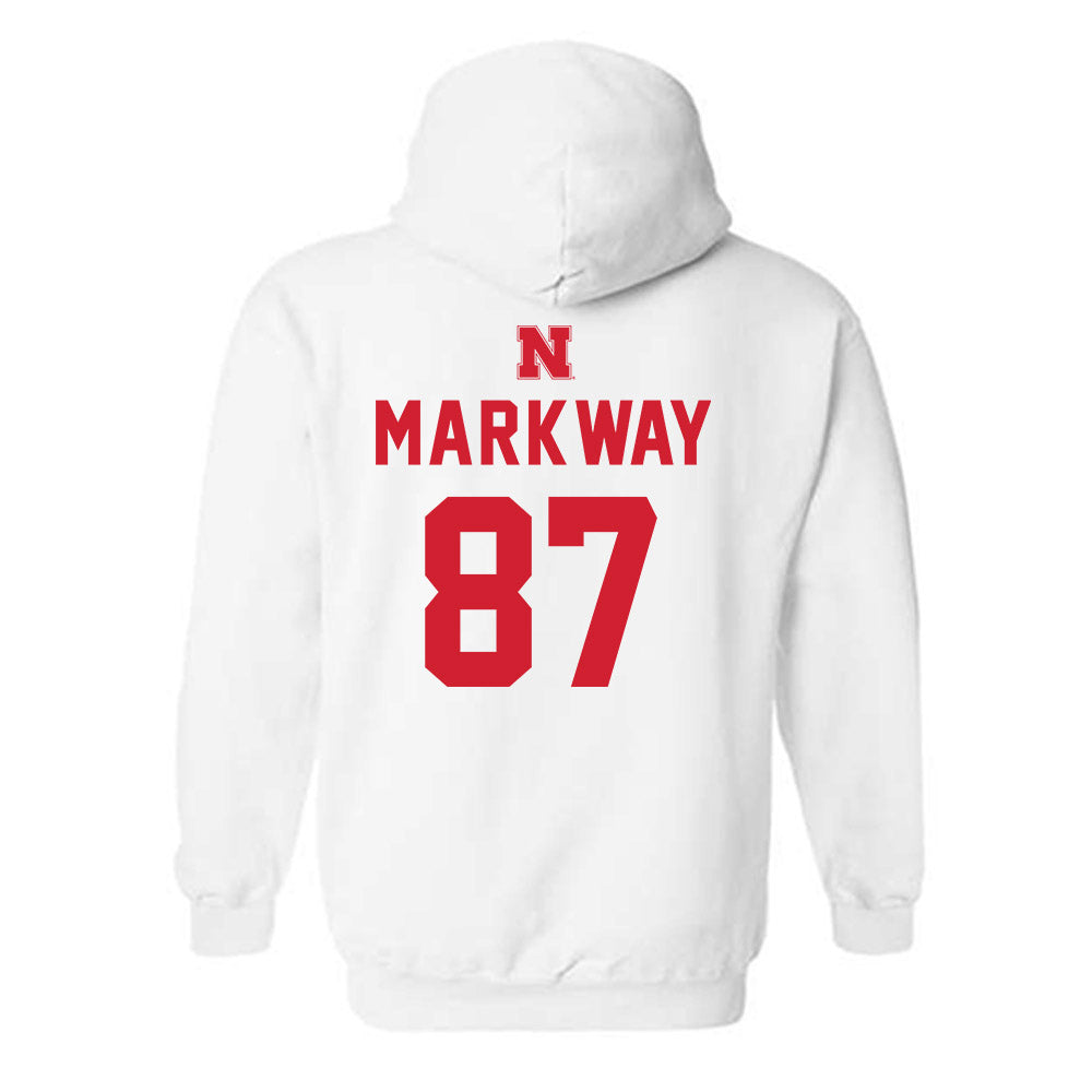 Nebraska - NCAA Football : Mac Markway - Sports Shersey Hooded Sweatshirt-1