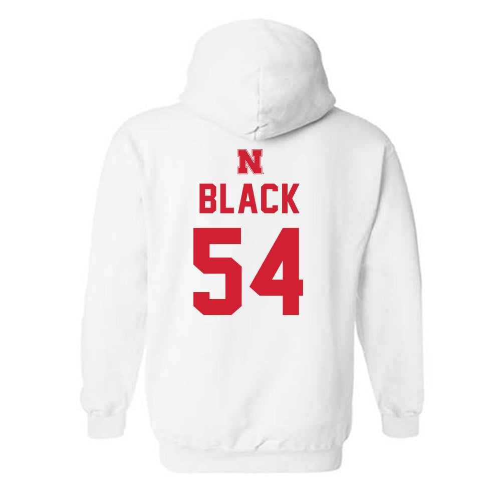 Nebraska - NCAA Football : Brendan Black - Sports Shersey Hooded Sweatshirt-1