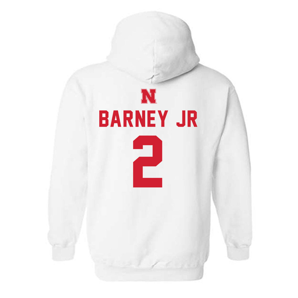 Nebraska - NCAA Football : Jacory Barney Jr - Sports Shersey Hooded Sweatshirt-1
