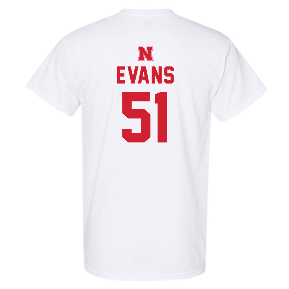 Nebraska - NCAA Football : Justin Evans - Sports Shersey T-Shirt-1