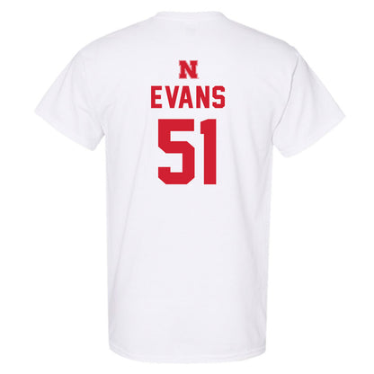 Nebraska - NCAA Football : Justin Evans - Sports Shersey T-Shirt-1