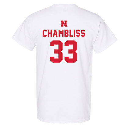 Nebraska - NCAA Football : Owen Chambliss - Sports Shersey T-Shirt-1