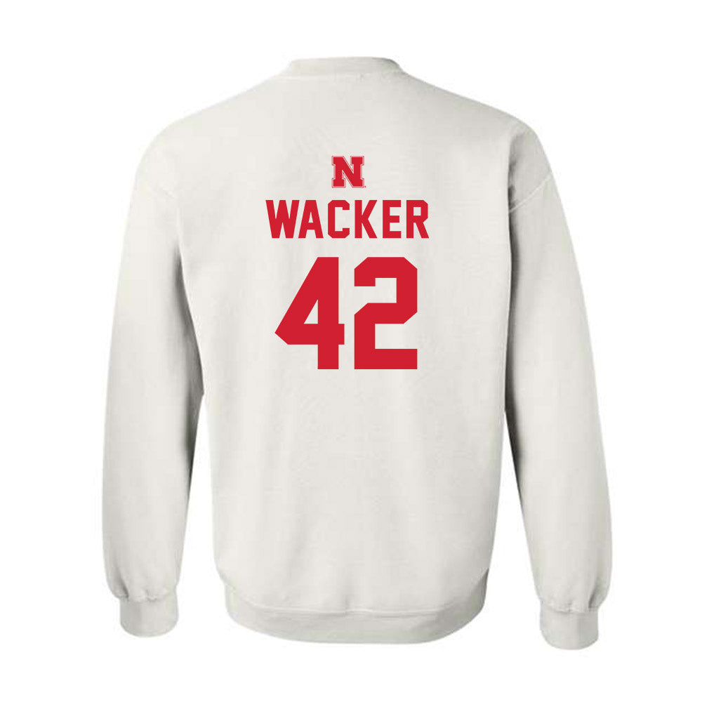 Nebraska - NCAA Football : Derek Wacker - Sports Shersey Crewneck Sweatshirt-1