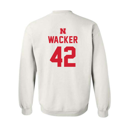Nebraska - NCAA Football : Derek Wacker - Sports Shersey Crewneck Sweatshirt-1