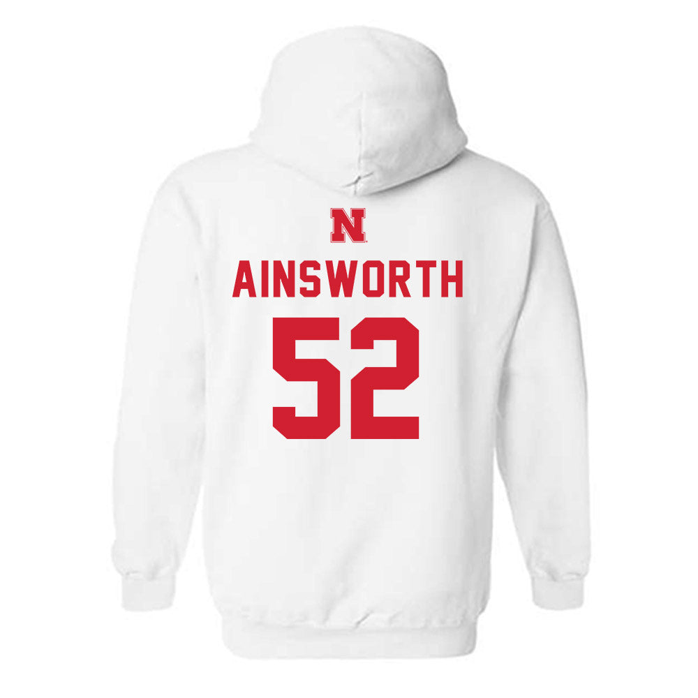 Nebraska - NCAA Football : Hayden Ainsworth - Sports Shersey Hooded Sweatshirt-1