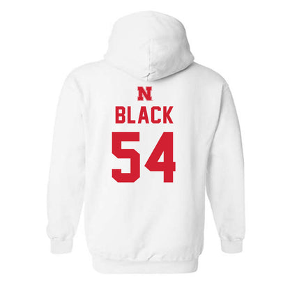Nebraska - NCAA Football : Brendan Black - Sports Shersey Hooded Sweatshirt-1