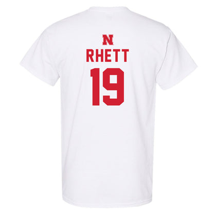 Nebraska - NCAA Football : Justyn Rhett - Sports Shersey T-Shirt-1