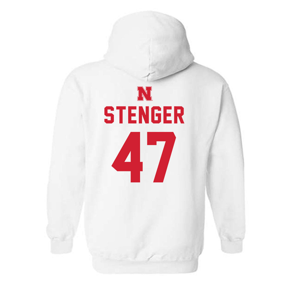 Nebraska - NCAA Football : Gage Stenger - Sports Shersey Hooded Sweatshirt-1