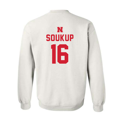 Nebraska - NCAA Football : Bode Soukup - Sports Shersey Crewneck Sweatshirt-1