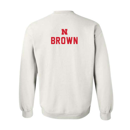 Nebraska - NCAA Football : Jamari Brown - Sports Shersey Crewneck Sweatshirt-1