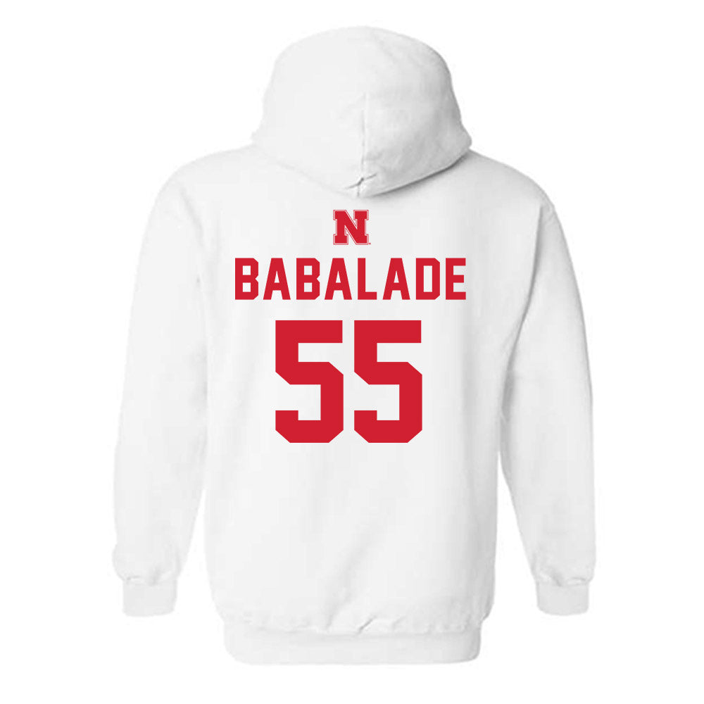 Nebraska - NCAA Football : Tree Babalade - Sports Shersey Hooded Sweatshirt-1