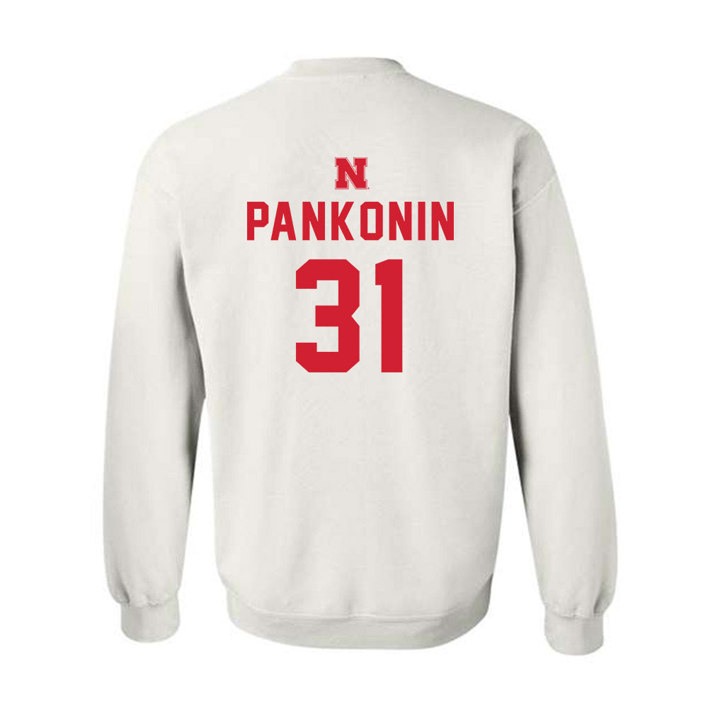 Nebraska - NCAA Baseball : Auden Pankonin - Sports Shersey Crewneck Sweatshirt-1
