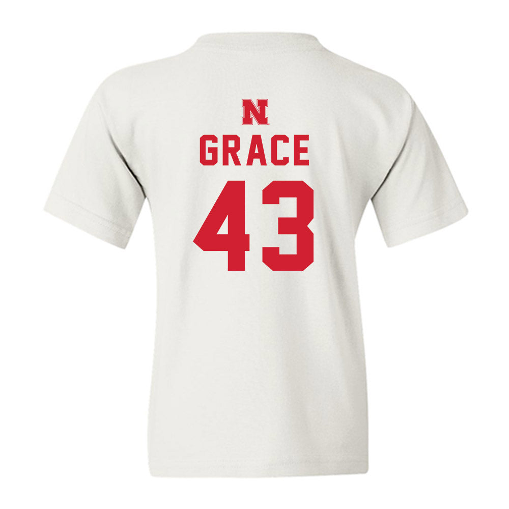 Nebraska - NCAA Baseball : Cooper Grace - Sports Shersey Youth T-Shirt-1