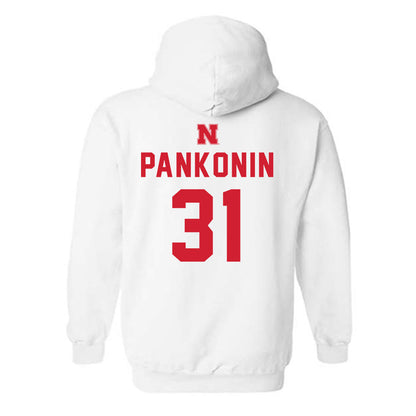 Nebraska - NCAA Baseball : Auden Pankonin - Sports Shersey Hooded Sweatshirt-1