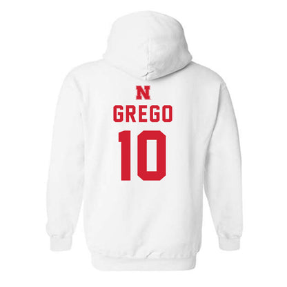 Nebraska - NCAA Baseball : Drew Grego - Sports Shersey Hooded Sweatshirt-1
