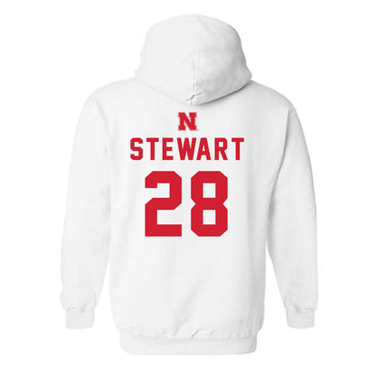 Nebraska - NCAA Baseball : Braxton Stewart - Sports Shersey Hooded Sweatshirt-1