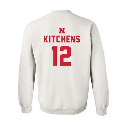 Nebraska - NCAA Baseball : Cole Kitchens - Sports Shersey Crewneck Sweatshirt-1