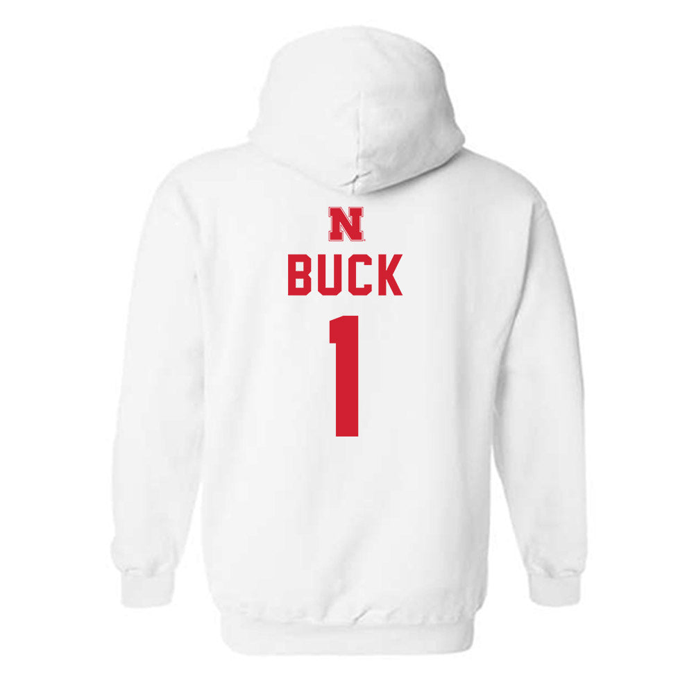 Nebraska - NCAA Baseball : Jett Buck - Sports Shersey Hooded Sweatshirt-1