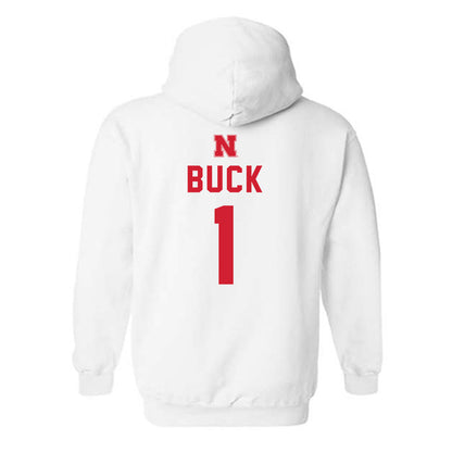 Nebraska - NCAA Baseball : Jett Buck - Sports Shersey Hooded Sweatshirt-1