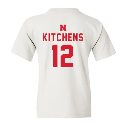 Nebraska - NCAA Baseball : Cole Kitchens - Sports Shersey Youth T-Shirt-1