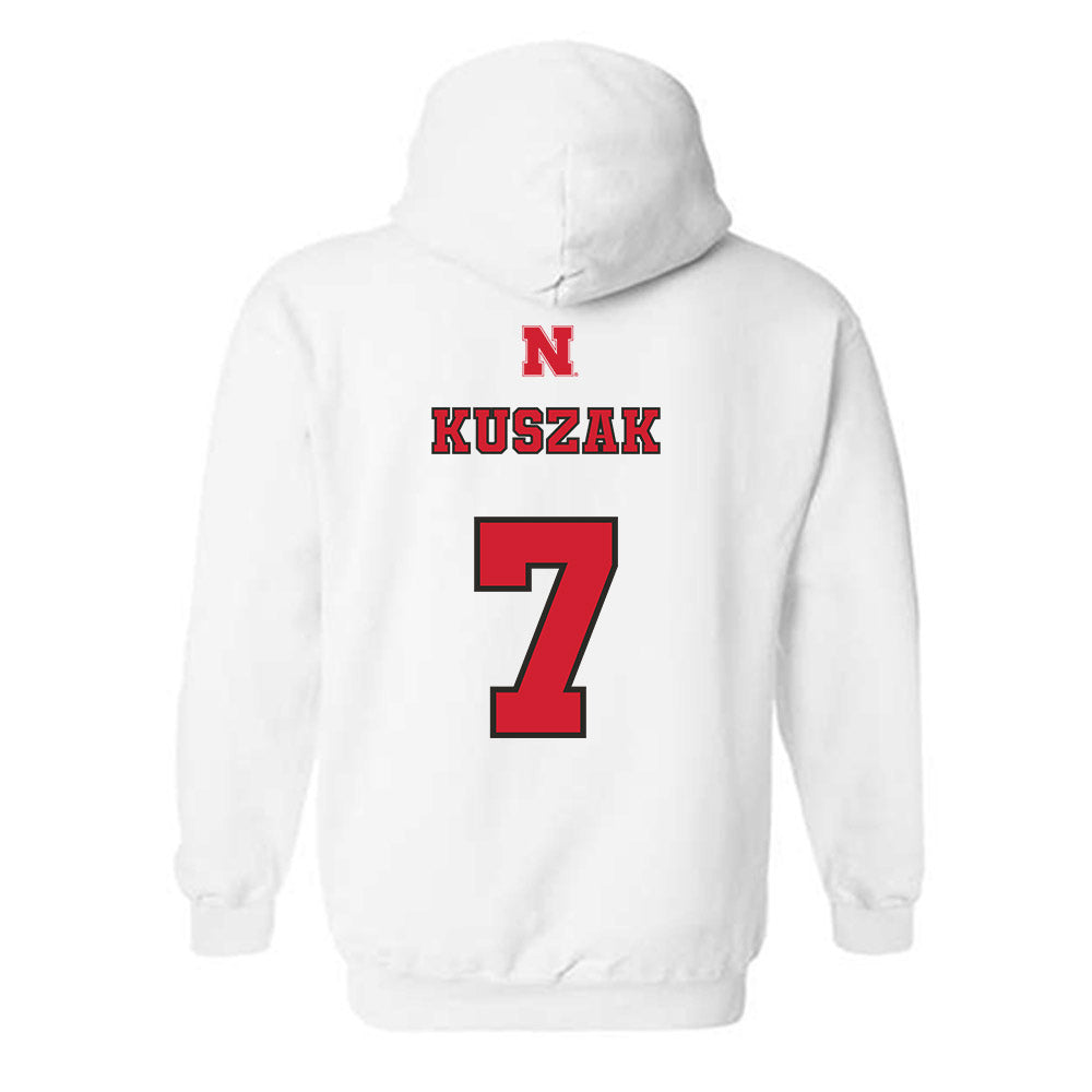 Nebraska - NCAA Softball : Ava Kuszak - Sports Shersey Hooded Sweatshirt-1