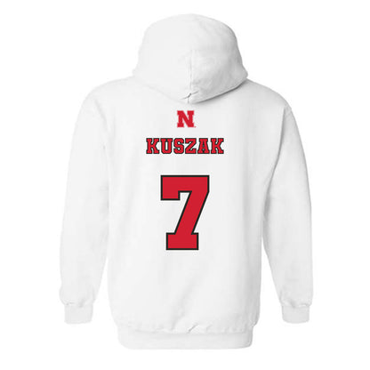 Nebraska - NCAA Softball : Ava Kuszak - Sports Shersey Hooded Sweatshirt-1