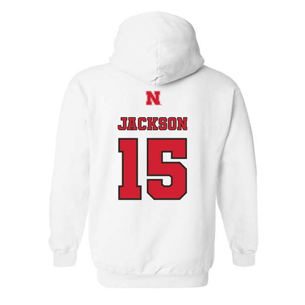 Nebraska - NCAA Women's Volleyball : Andi Jackson - Sports Shersey Hooded Sweatshirt-1