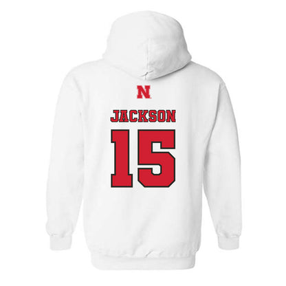 Nebraska - NCAA Women's Volleyball : Andi Jackson - Sports Shersey Hooded Sweatshirt-1