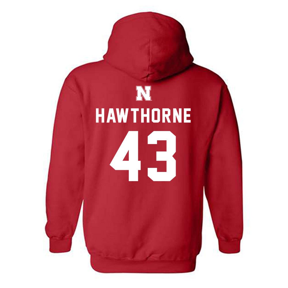 Nebraska - NCAA Football : Will Hawthorne - Replica Shersey Hooded Sweatshirt-1
