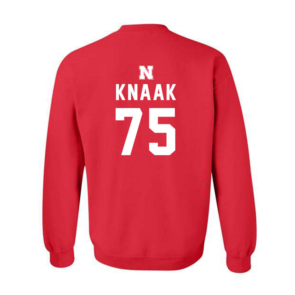 Nebraska - NCAA Football : Tyler Knaak - Replica Shersey Crewneck Sweatshirt-1