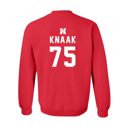Nebraska - NCAA Football : Tyler Knaak - Replica Shersey Crewneck Sweatshirt-1