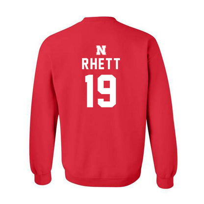 Nebraska - NCAA Football : Justyn Rhett - Replica Shersey Crewneck Sweatshirt-1