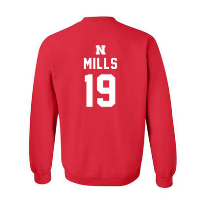 Nebraska - NCAA Football : Cortez Mills - Replica Shersey Crewneck Sweatshirt-1