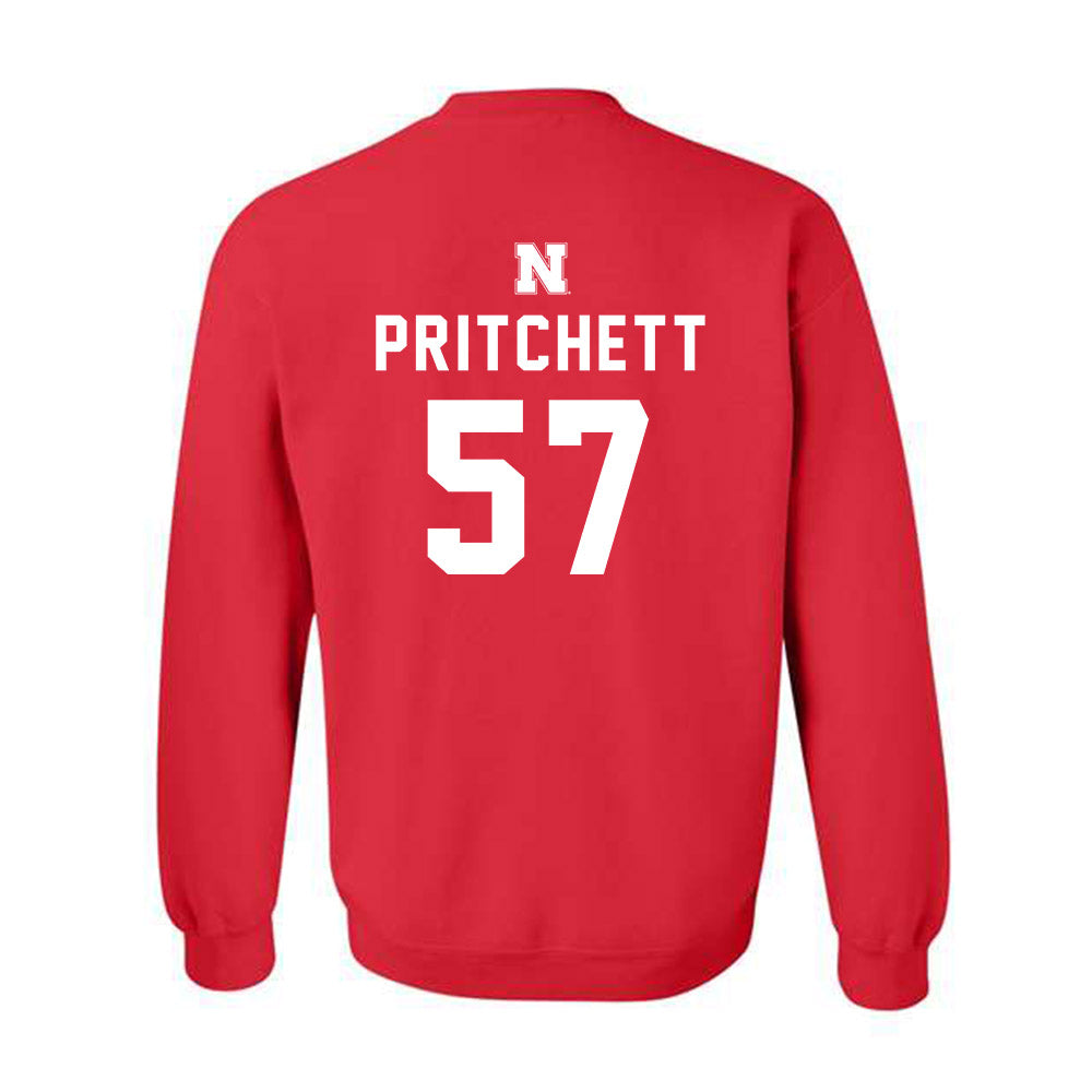 Nebraska - NCAA Football : Elijah Pritchett - Replica Shersey Crewneck Sweatshirt-1