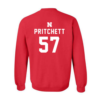 Nebraska - NCAA Football : Elijah Pritchett - Replica Shersey Crewneck Sweatshirt-1