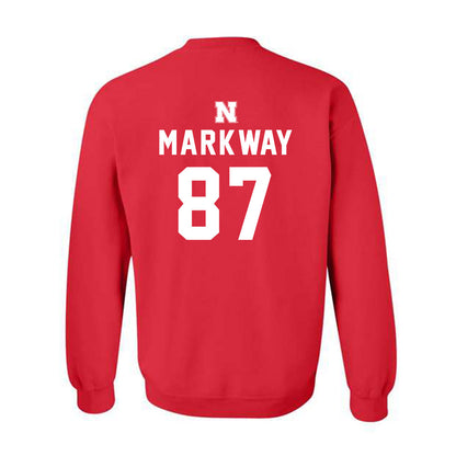Nebraska - NCAA Football : Mac Markway - Replica Shersey Crewneck Sweatshirt-1