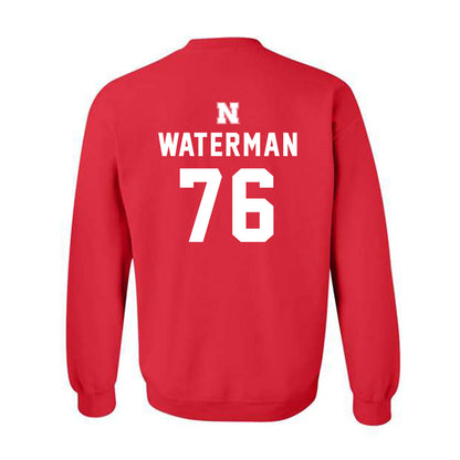 Nebraska - NCAA Football : Rex Waterman - Replica Shersey Crewneck Sweatshirt-1