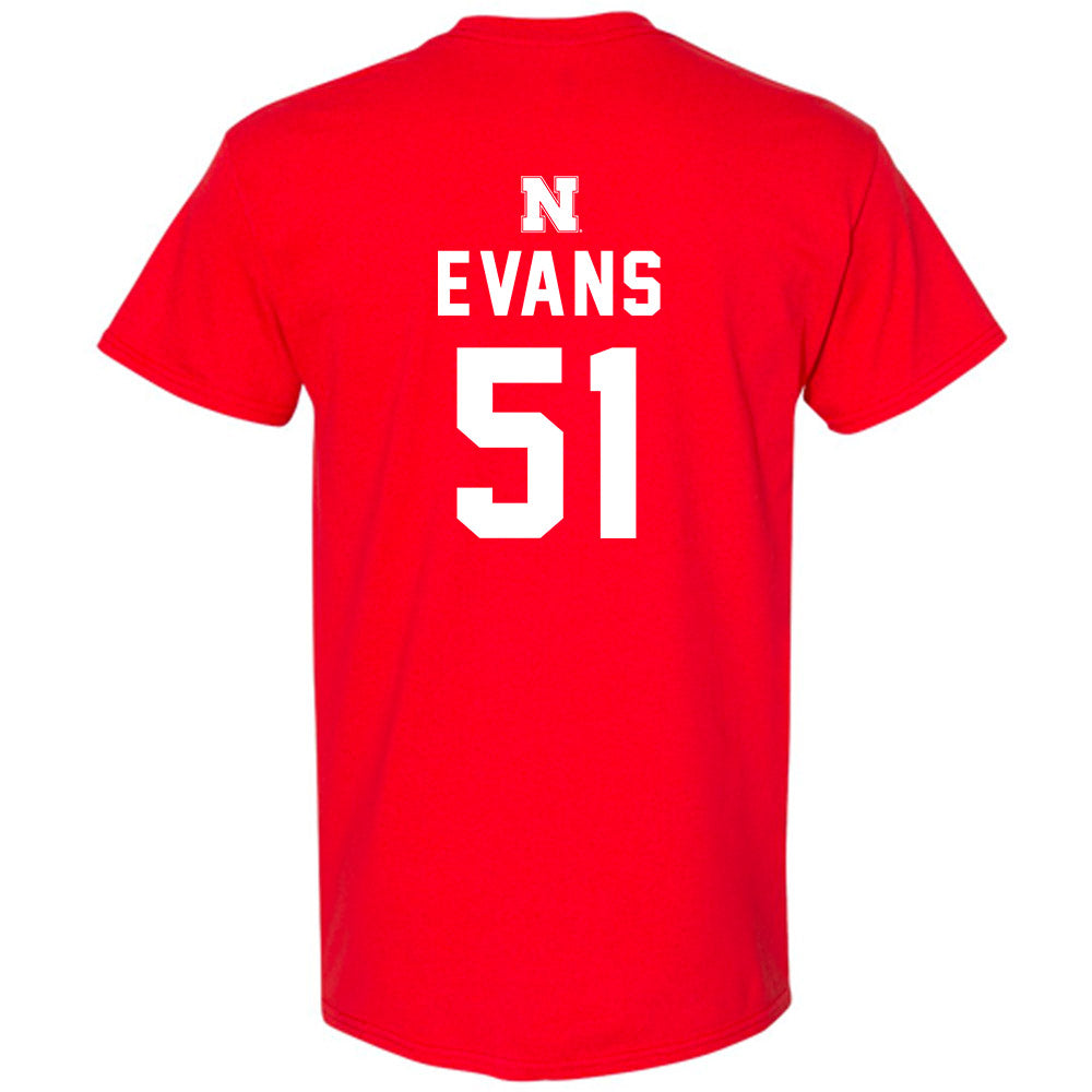 Nebraska - NCAA Football : Justin Evans - Replica Shersey T-Shirt-1