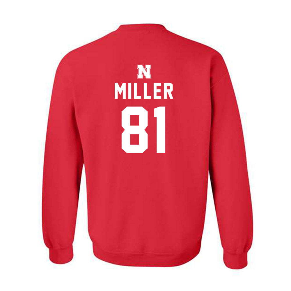 Nebraska - NCAA Football : Hayes Miller - Replica Shersey Crewneck Sweatshirt-1