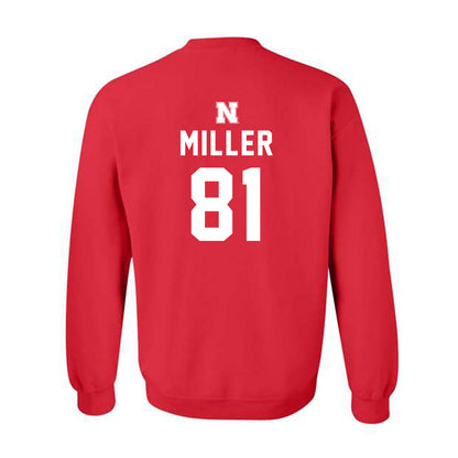 Nebraska - NCAA Football : Hayes Miller - Replica Shersey Crewneck Sweatshirt-1