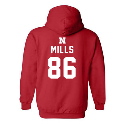 Nebraska - NCAA Football : Cortez Mills - Replica Shersey Hooded Sweatshirt-1