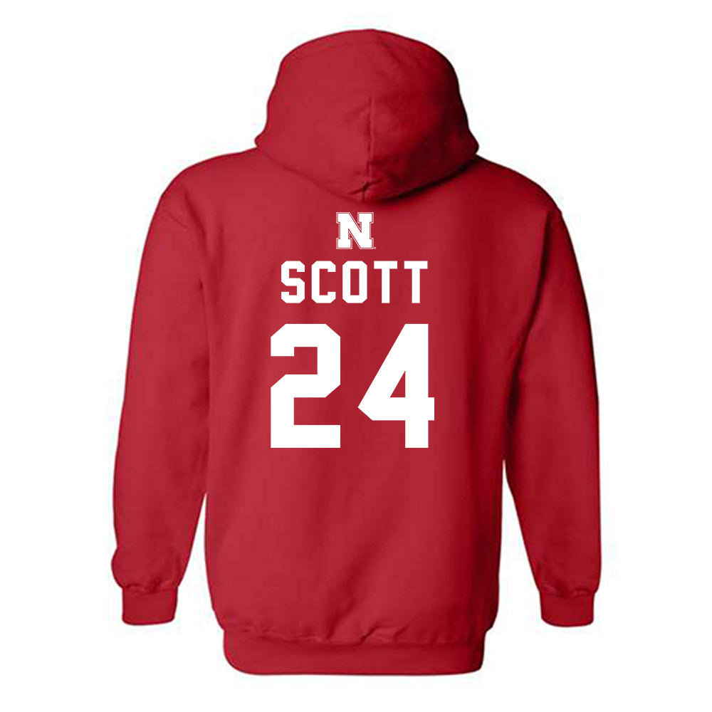 Nebraska - NCAA Football : Nalin Scott - Replica Shersey Hooded Sweatshirt-1