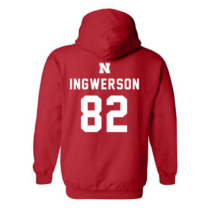 Nebraska - NCAA Football : Eric Ingwerson - Replica Shersey Hooded Sweatshirt-1
