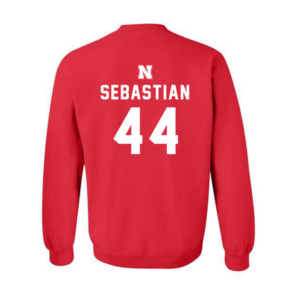 Nebraska - NCAA Baseball : Blake Sebastian - Replica Shersey Crewneck Sweatshirt-1